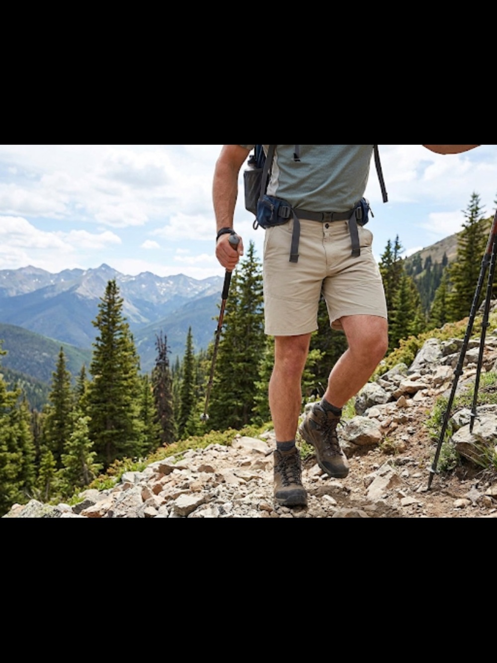 The North Face Men's Khaki Hybrid Hiking Shorts